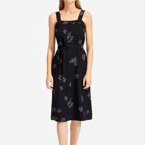 NEW Everlane japanese goweave the picnic dress Size 2 flora black purple